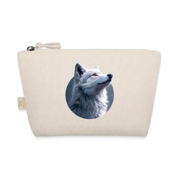 White Wolf Illustration - Organic Pouch - nature - Front