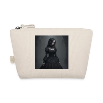 Gothic Viktorianisches Schwarzkleid - Bio-Täschchen - Natur - Vorne