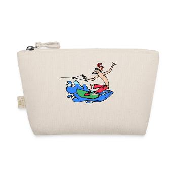 Wakesurfing Water Sports Kitesurfer Surfing Wakeboard - Organic Pouch - nature - Front