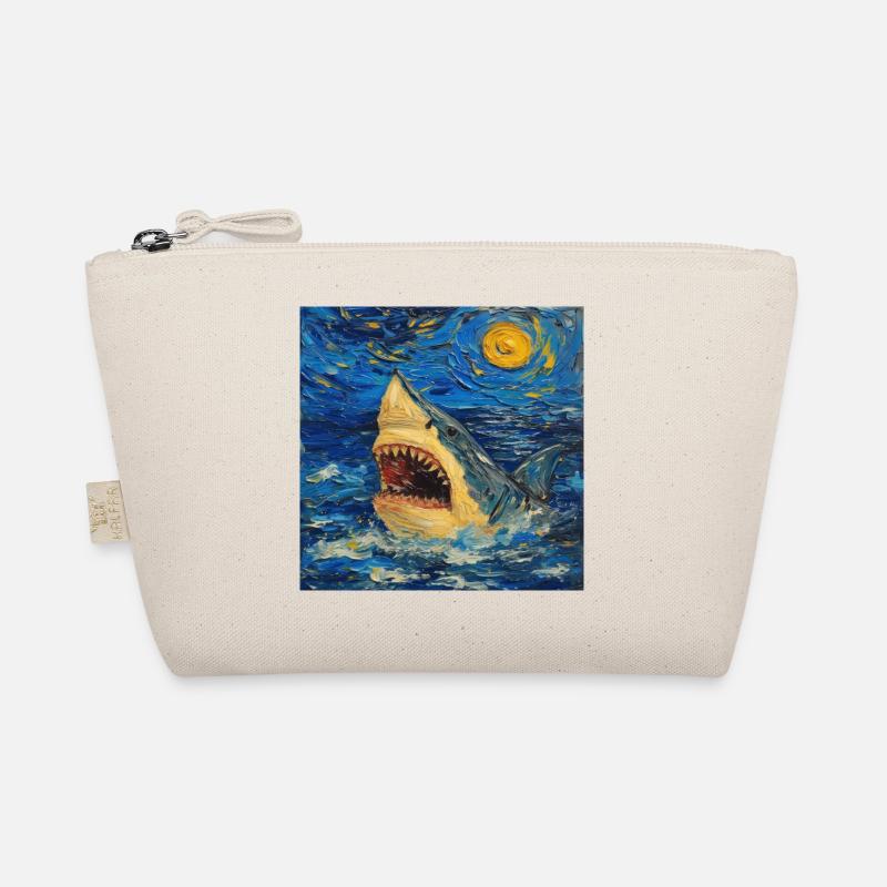 Shark, Shark, Fish, Van Gogh, Starry Night Organic Pouch