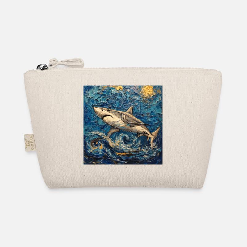 Shark, Shark, Fish, Van Gogh, Starry Night Organic Pouch