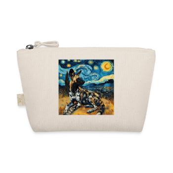 Hyena, Van Gogh, Starry Night - Organic Pouch - nature - Front