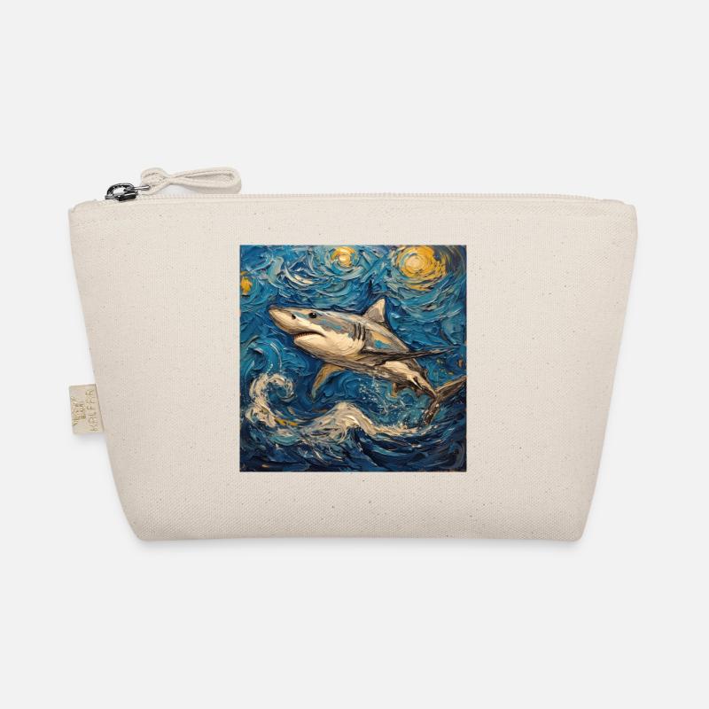 Shark, Shark, Fish, Van Gogh, Starry Night Organic Pouch
