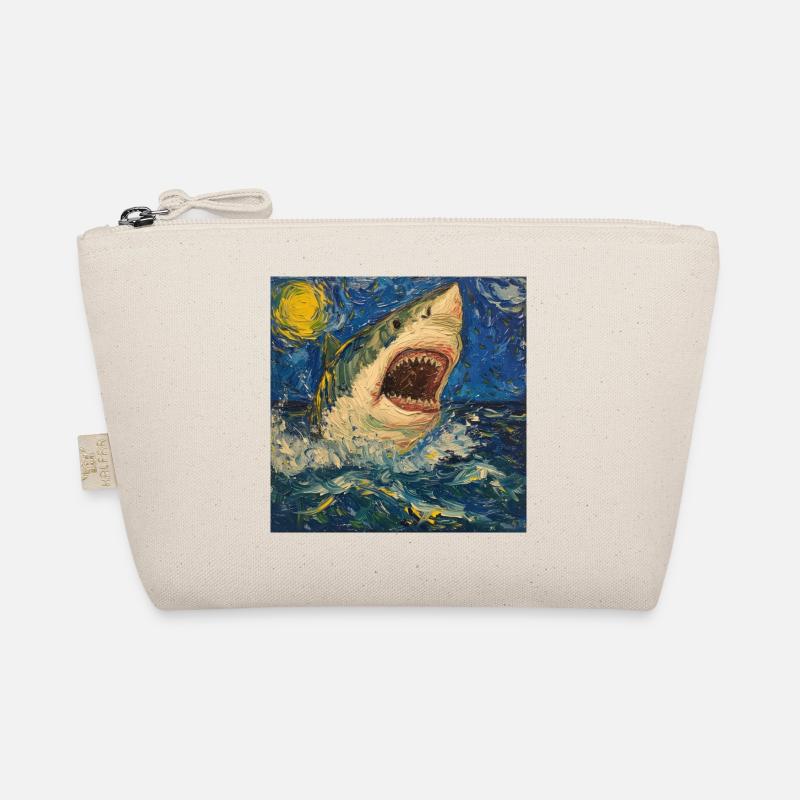 Shark, Shark, Fish, Van Gogh, Starry Night Organic Pouch