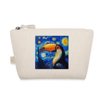Toucan, Bird, Van Gogh, Starry Night - Organic Pouch - nature - Front
