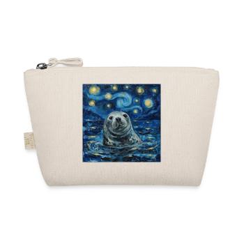 Seal, Sea Lion, Van Gogh, Starry Night - Organic Pouch - nature - Front