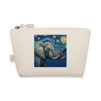 Elephant, Van Gogh, Starry Night - Organic Pouch - nature - Front