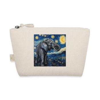 Elephant, Van Gogh, Starry Night - Organic Pouch - nature - Front