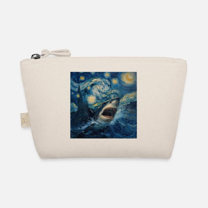 Shark, Shark, Fish, Van Gogh, Starry Night Organic Pouch