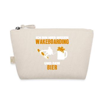 Kitesurfer Cooler Spruch Wakeboard Surfing Welle - Bio-Täschchen - Natur - Vorne