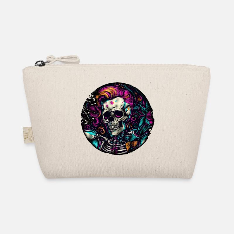 Skull / Skull / Skeleton / Gothic / Tattoo Organic Pouch