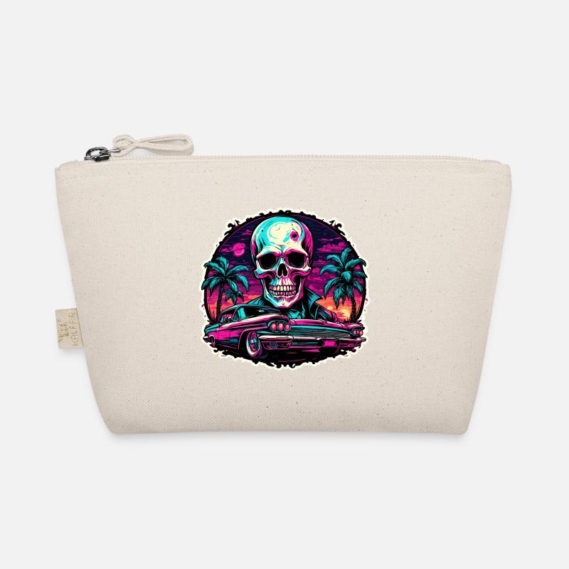 Skull / Totenkopf / Skelett / Gothic / Tattoo - Bio-Täschchen - Natur