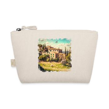 sunny mediterranean landscape with old houses - Organic Pouch - nature - Front