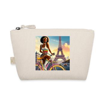 Belle Fille à Vélo, Tour Eiffel - Trousse biologique - nature - Devant