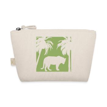 Green jungle and feline silhouette - Organic Pouch - nature - Front