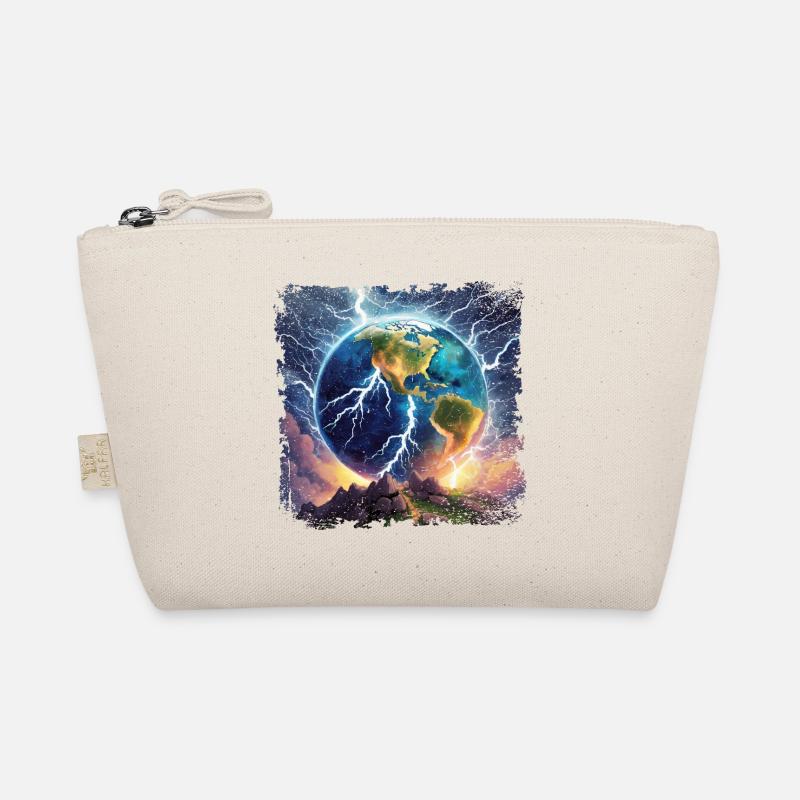 Globe strewn with lightning Organic Pouch