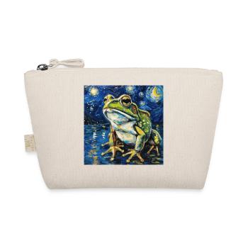 frosch, tier, van gogh, sternenacht - Bio-Täschchen - Natur - Vorne