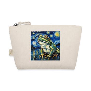 frosch, tier, van gogh, sternennacht - Bio-Täschchen - Natur - Vorne