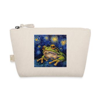frosch, tier, van gogh, sternenacht - Bio-Täschchen - Natur - Vorne