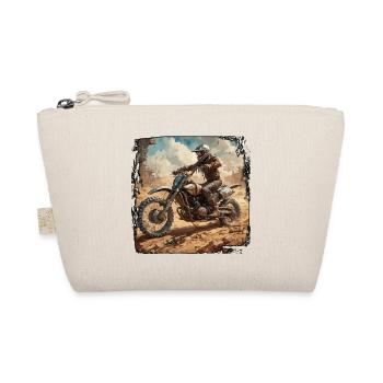 Motorcross / fahren / Sport / Maschine / Zweirad - Bio-Täschchen - Natur - Vorne