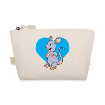 Rat au cœur bleu - Trousse biologique - nature - Devant