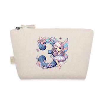 3 Jahre Fee Elfe Geburtstag Geschenk - Bio-Täschchen - Natur - Vorne