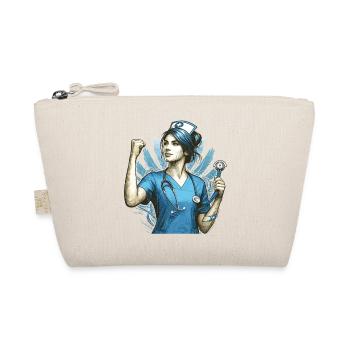 Nurse Victory Pose Gift - Organic Pouch - nature - Front
