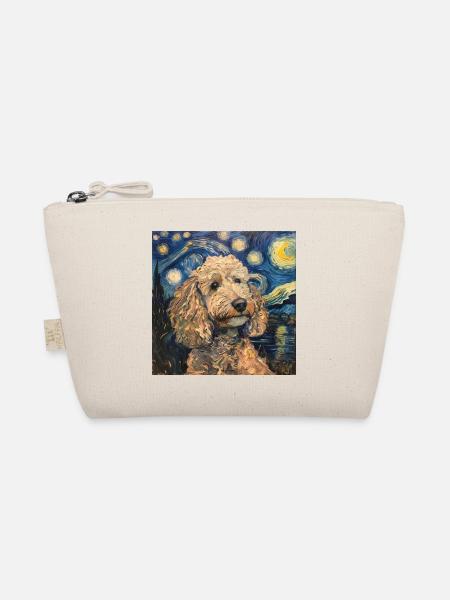 pudel, hund, Van Gogh, Sternennacht - Bio-Täschchen - Natur