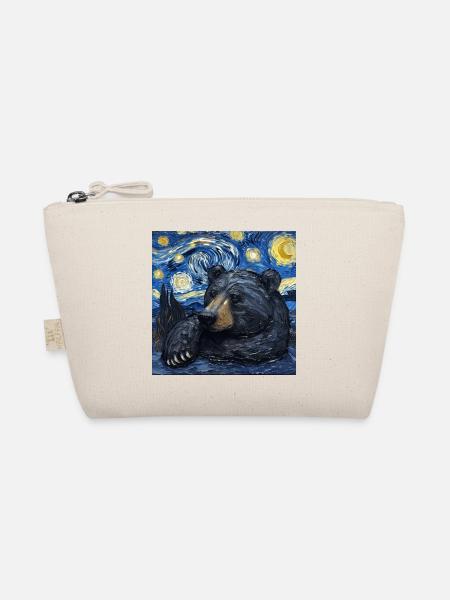 Grizzly, Bär, Van Gogh, Sternennacht - Bio-Täschchen - Natur
