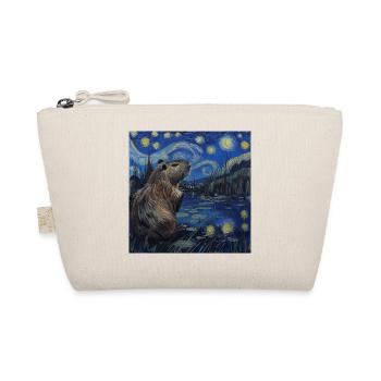 Capybara, Van Gogh, Starry Night - Organic Pouch - nature - Front