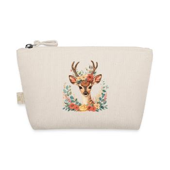 Deer with flower tendrils - Organic Pouch - nature - Front