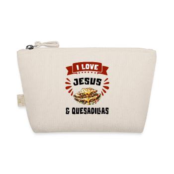 Ich liebe Jesus und Quesadillas Mexiko - Bio-Täschchen - Natur - Vorne