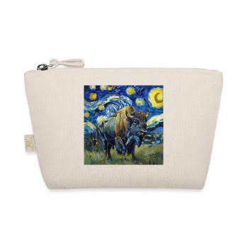 Bison, Buffalo, Animal, Van Gogh, Starry Night - Organic Pouch - nature - Front