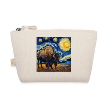 Bison, Buffalo, Animal, Van Gogh, Starry Night - Organic Pouch - nature - Front