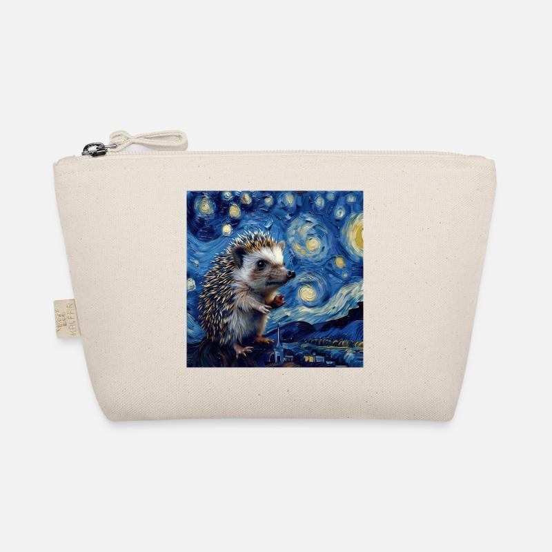 Hérisson, Van Gogh, nuit étoilée, cadeau - Trousse biologique - nature