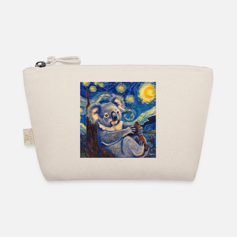 koala, van gogh, sternennacht, geschenk - Bio-Täschchen - Natur