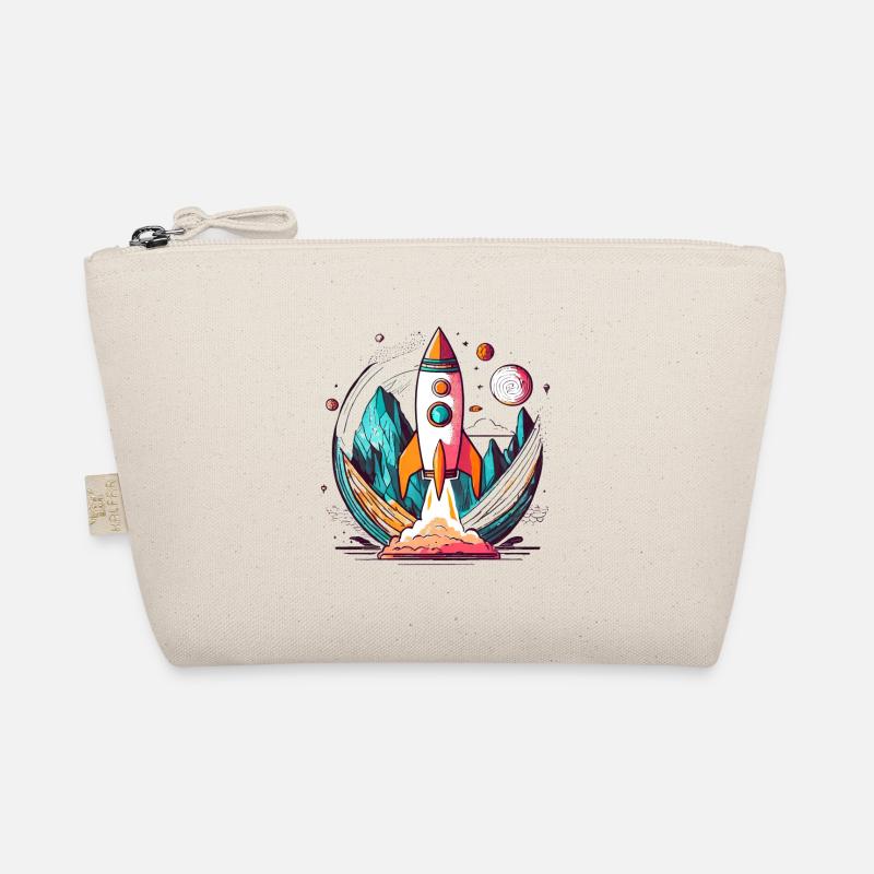Rocket with stylish design cropped Organic Pouch