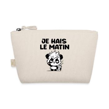 I hate the morning panda - Organic Pouch - nature - Front
