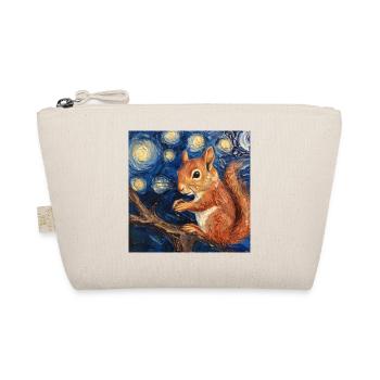 Squirrel, Van Gogh, Starry Night - Organic Pouch - nature - Front