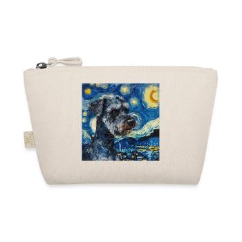 Zwergschnauzer, hund, van gogh, sternennacht - Bio-Täschchen - Natur - Vorne