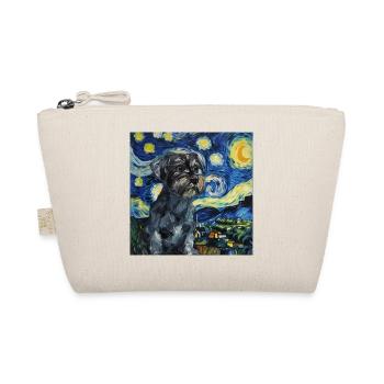 Zwergschnauzer, hund, van gogh, sternennacht - Bio-Täschchen - Natur - Vorne