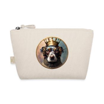 Royal Dog with Crown - Organic Pouch - nature - Front