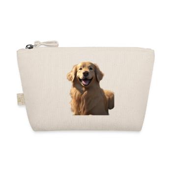 Golden Retriever Smile Tee Art - Organic Pouch - nature - Front