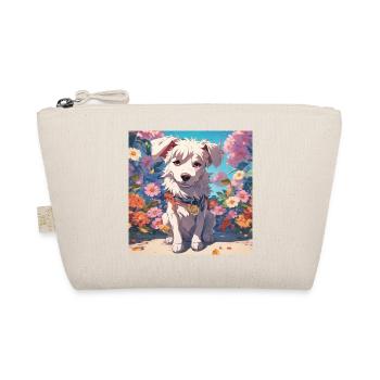 dog anime design - Bio-Täschchen - Natur - Vorne