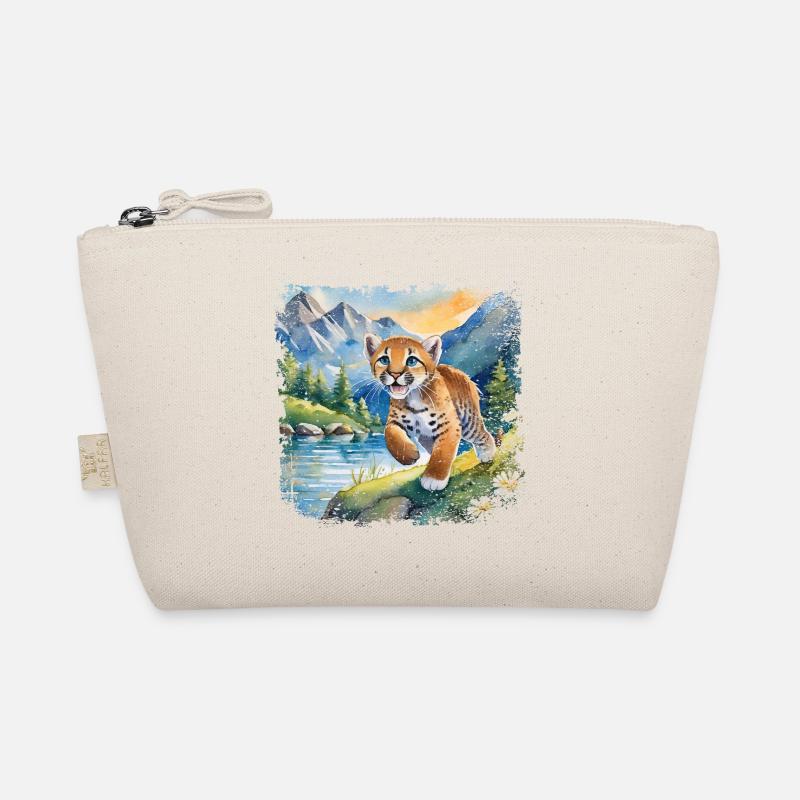 Niedlicher junger Tiger | Kinderbuchstil Bio-Täschchen