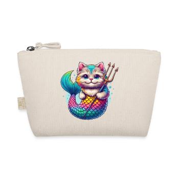 THE COLORFUL ADVENTURE OF A MERMAID KITTEN, CAT - Organic Pouch - nature - Front