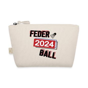 Federball in 2024 Sport Spiel Spielerin Badminton - Bio-Täschchen - Natur - Vorne