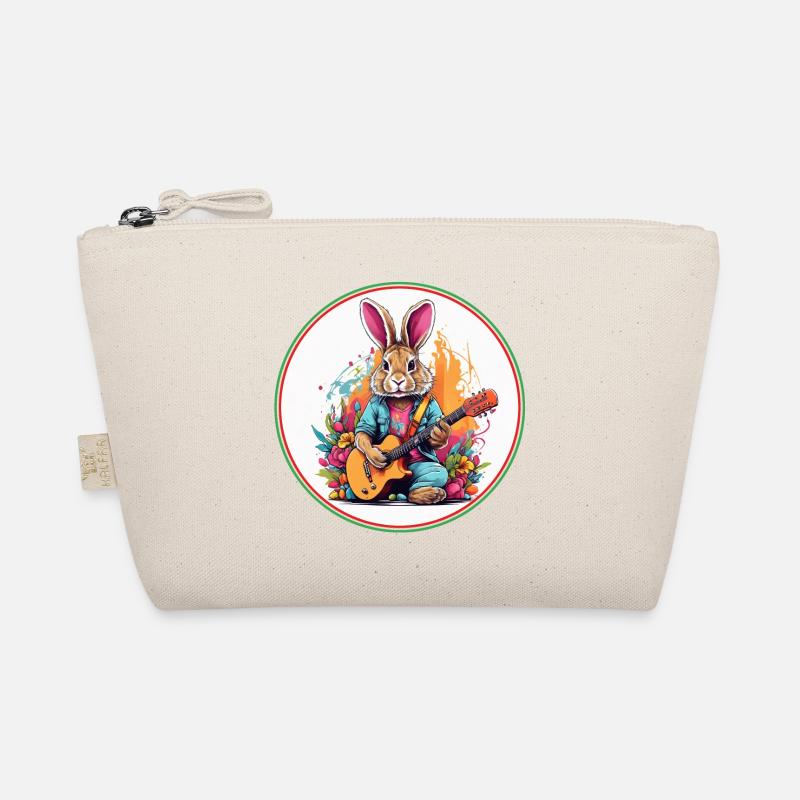 Easter Bunny with Guitar Organic Pouch