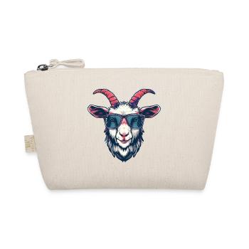 Ziege, Goat, Sonnenbrille, geschenk - Bio-Täschchen - Natur - Vorne