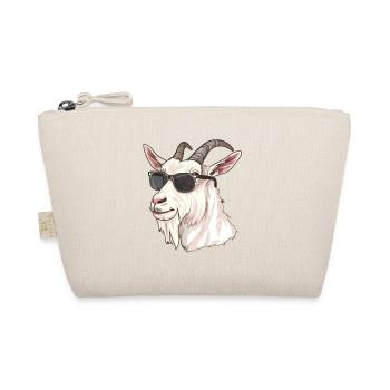 Ziege, Goat, Sonnenbrille, geschenk - Bio-Täschchen - Natur - Vorne